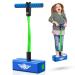 CUUGO LET'S GO! CG Pogo Stick Foam Pogo Jumper for Kids, Toys for 3-12 Year Old Boys Girls Outdoor Toys Indoor Toys - Fun Gifts Green Blue