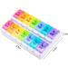 DANYING Large 7-Day Pill Organizer - Push Button Weekly AM PM Pill Box - Rainbow Vitamin Container - Buy Online on GoSupps.com