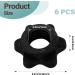 Prasacco 6 Pack Dumbbell Socket Nuts - 25mm Anti-Slide Barbell Clamps | Black Plastic Star Closures for Weight Training - Buy Online on GoSupps.com