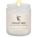 Violet Iris Scented Candles Long Lasting Burn Candles for Home Scented Soy Wax Stress Relief Jar Candles 7 oz