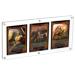 BATTIPAW Acrylic Triple Cards Frames, 3pcs Magnetic Card Holders for Trading Cards Protector, Acrylic Screwdown Card Protectors Fit for MTG, Football, Sports Cards