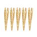 ARTIBETTER 100pcs Flower Bead Caps Tibetan Style Iron Long Cones Metal Filigree Bead End Caps Spacers for Tassel Jewelry DIY Craft Making (Golden)