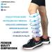 Beister Calf Compression Sleeves for Pain Relief - Men & Women Footless Shin Splint Support Socks - Ideal for Running, Travel, Cycling, Nurses - White (1 Pair) - Buy Online on GoSupps.com