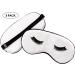 Set of 3 Satin Eyelash Sleep Masks with Adjustable Straps - Comfortable Eye Cover for Women - Bridesmaid Gift (White) - Buy Online on GoSupps.com