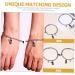 Zerodeko 2 Pairs Astronaut Bracelet Couple Wrist Bracelet Women Adjustable Bracelet Lover Gifts Finger Ring Bracelet Matching Bracelet for Couples Jewelry Stainless Steel Miss As Shown 20x1CM - Buy Online on GoSupps.com