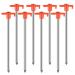 Tent Stakes Heavy Duty Tent Nail Camping Stakes Tent pegs for Pop Up Canopy Ground Garden 10" Galvanized Steel Stakes 8pc-Pack (Orange)