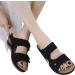 JWSVBF Orthotic Sandals for Women Bunion Beach Foot Massage Slippers | Colorful Wedges Ladies Outdoor Slides | Comfortable Walking Orthopedic Summer Fashion | 8 Wide Black - Buy Online on GoSupps.com
