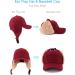 Gisdanchz Wool Baseball Hat with Ear Flaps | Red Winter Cap for Men & Women | Size 7-7 1/2 - Buy Online on GoSupps.com