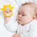 Fu Store Bear Baby Teething Toy Set - Silicone Chew Toys for Breastfeeding Babies, Includes Finger Toothbrushes - Yellow/Pink - Buy Online on GoSupps.com