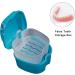 Gusengo Denture Container - Dark Blue Plastic Braces Storage Box with Sieve for Prosthesis Teeth Cleaning | International Shipping - Buy Online on GoSupps.com