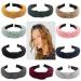 Hair ripe women 10 pieces of multicolored hair tires Eelastic wide hair band fabric turban knot knotted frontal ligaments for women girls