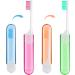 Sibba Soft Bristles Toothbrush 4-Pack - Folding Manual Toothbrushes for Fragile Gums - Dental Care for Adults & Kids - Portable for Camping & Travel - Orange, Blue, Green, Pink - Buy Online on GoSupps.com