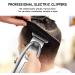 Professional Rechargeable Hair Clippers for Men - Electric Trimmer & Beard Clipper - Full Metal Design (Silver - Buy Online on GoSupps.com