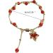 Vsilay Lianxue Elegant Crystal Pearl Bracelets - Fashionable Maple Blade Charm Jewelry for Women & Girls - International Shipping Available - Buy Online on GoSupps.com