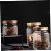 Zerodeko Food Containers Glass Food Storage Container Tea Containers Glass s Glass Containers Caterpillar Molds Cookie Containers Glass Stacking Jars Terrarium Cereals Wooden Biscuit 1 - Buy Online on GoSupps.com