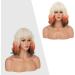 Yamel Wavy Bob Wig with Bangs - Shoulder Length Short Curly Wig in Foxy Hair Colour for Women - Buy Online on GoSupps.com