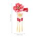 Kimono Hair Clip - Japanese Hairpin Ornament & Tie Band Clip for Women - Elegant Red Accessory - Buy Online on GoSupps.com