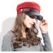 Women's Classic Yacht Captain Sailor Hat Beret Cap (S-M) in Red - Trendy Nautical Style - Buy Online on GoSupps.com
