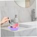 Mipcase 2pcs Cleaning Pad Makeup Brush Cleaning Scrubber Limpiador De Brochas De Maquillaje Makeup Brush Cleaning Cup Brush Cleansing Pad Face Cosmetic Brush Silica Gel Purple Make up - Buy Online on GoSupps.com