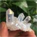 Natural Crystal Rough Beautiful White Flame Aura Quartz Crystal Cluster Specimen 90-100g - Buy Online on GoSupps.com
