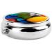 Fantastic Parrot Feather Printed Mini Round Pill Box | 3 Compartment Travel Organizer | Portable Medicine Case for Home & Office - Buy Online on GoSupps.com