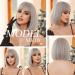 OUFEI Platinum Blonde Bob Wig with Bangs - Short Straight Synthetic Hair Wig for Women - Ideal for Daily Wear, Parties, and Cosplay - Platinum Blonde (1117-1) - Buy Online on GoSupps.com
