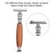 Portable Classic Vintage Men's Manual Shaver - Non-Slip Wooden Handle Double Edge (Mahogany) | International Shipping - Buy Online on GoSupps.com