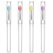 4 Pcs Silicone Lip Brush Lipstick Applicator Wands Plastic Lip Scrub Brush Reusable Lip Balm Applicator with Cap Makeup Applicator for Lipstick Eyeshadow Lip Gloss Lip Balm