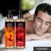 Buy Sensual Massage Oil Set 2x200ml - Peach & Cherry - Edible Kissable Body Oil with Almond Grape Seed & Macadamia Oils - Perfect for Couples - Buy Online on GoSupps.com