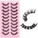 Eyelashes Russian Strip Lashes Natural Fluffy Wispy D Curly Effect Hybrid Strip Lashes Look Like Extensions 10 Pairs (D-02) - Buy Online on GoSupps.com