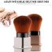 Retractable Powder Brush Travel Nail Dust Brush Portable Makeup Brush with Cover Silver. - Buy Online on GoSupps.com