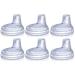 Nuby 6 Pack Replacement Silicone Spouts for the Nuby No Spill Easy Grip Cup 6 Count (Pack of 1)
