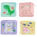 4 pieces of women's taps storable cute animal large capacity tampon pad bag mini cosmetic bag for women and girls (4 colors)