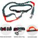 QitinDasen Grey Hands Free Dog Leash Adjustable Waist Belt and Dual-Handle Retractable Bungee Leash Jogging Dog Leash with Reflective Stitching (Orange Handle) - Buy Online on GoSupps.com