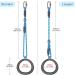 SELEWARE Trapeze Swing Rings - Non-Slip Gymnastic Rings for Home Gym - Adjustable Ropes - Ninja Warrior Obstacle Course Training - Black (2 Pack) - Buy Online on GoSupps.com