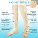ACWOO Compression Stockings for Women & Men - 2 Pairs of Medical Support Socks (15-20 mmHg) - Open Toe Black & Beige Thrombosis Socks for Running Sports Flight & Cycling - Buy Online on GoSupps.com