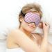 Pink Houndstooth Sleep Mask for Women | Adjustable Eye Shades with Elastic Strap | Perfect for Comfortable Sleep - Buy Online on GoSupps.com