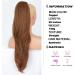 PORSMEER Auburn Brown Synthetic Drawstring Ponytail Extension - 26 Inch Natural Straight Wavy Hairpiece for Women and Girls - Buy Online on GoSupps.com