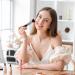 AOOWU Foundation Brush Premium Makeup Brush for Liquid Makeup Flat Top Foundation Brush Concealer Brush Multifunctional Face Brush for Liquid Cream Blending Buffing Powder Cosmetics 1 pcs - Silver black - Buy Online on GoSupps.com