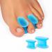 Sumifun 16 Packs Gel Toe Separator Bunion Corrector and Bunion Relief Toe Spacers for Overlapping Toe Toe Separators Hammer Toe Straightener for Overlapping Toes(12 Small + 4 Large Size Blue)