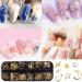 800+ Gold Nail Micro Caviar Beads & Charms Kit with Tweezers - 3D Nail Art Decorations & Accessories - Buy Online on GoSupps.com