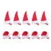Lurrose 10pcs Mini Christmas Hat Santa Hat Hair Clips Hairpins Kids and Adults