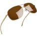 Joopin Polarised Sunglasses Mens UV Protection Al-Mg Metal Frame Double Bridge Aviation Sunglasses for Men Women Sun Glasses for Driving A04-gold Frame Brown Lens