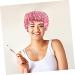 Beavorty Extra Large Pink Shower Cap for Women - Reusable Night Cap for Hair Protection and Showering - 24x24cm - Buy Online on GoSupps.com