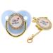 Royal Blue Rhinestone Baby Pacifier - Night Lock BPA-Free Silicone Soft Feel Dust Protection | Perfect Newborn Gift - Buy Online on GoSupps.com