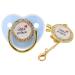 Pacifier and pacifier clip set diamond-personalized bling baby bpa-free dummy luxury pacifier small prince pacifier baby pacifier for newborns (blue)