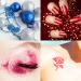 Glitter Tattoos Kit - 24 Colors Waterproof Temporary Tattoos with Stencils, Brushes, Glue, Ink - Body Nail Art, Festival Party - 4 Bottles Ink Included - Buy Online on GoSupps.com