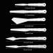 Penta Angel Plastic Palette Knives Set - 6Pcs White Art Spatula Tools for Oil Acrylic Painting - Buy Online on GoSupps.com
