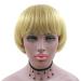 Golden Mushroom Bob Wig with Bangs - Blonde Bowl Cut Wig for Women - Buy Online on GoSupps.com