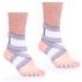 Ankle Wraps Ankle Brace Support for Men and Women Adjustable Breathable Ankle Compression Foot Leg Brace for Sprained Ankles Running Volleyball Tennis (WhiteGrey)